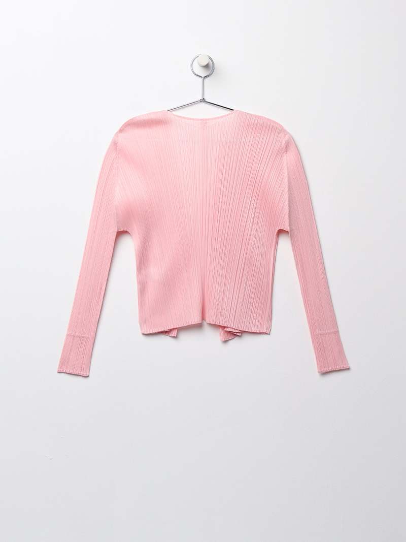 PLEATS PLEASE MONTHLY カーディガン　LIGHT PINK3 Pleats Please By Issey Miyake Monthly Colors Cardigan - Light Pink