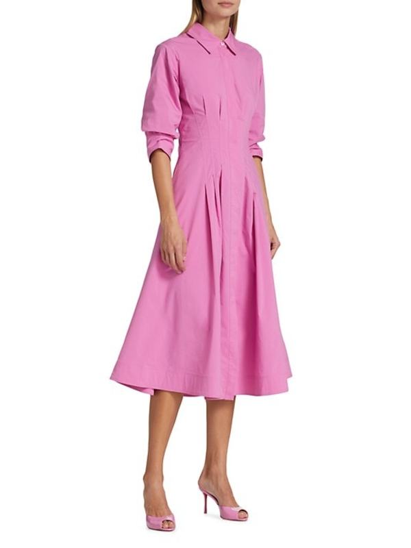 jonathan simkhai pink slip dress Jonathan Simkhai Jazz Cotton Poplin Dress - Opera Pink