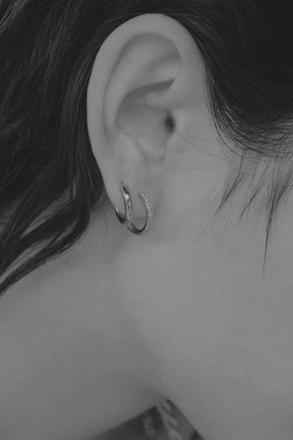 Maria Black Marco Huggie - Silver