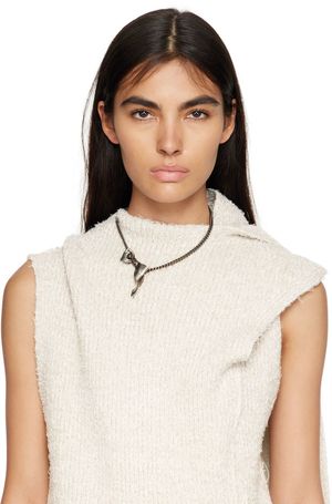 Acne Studios Karen Kilimnik Edition Bow Necklace - Antique Silver