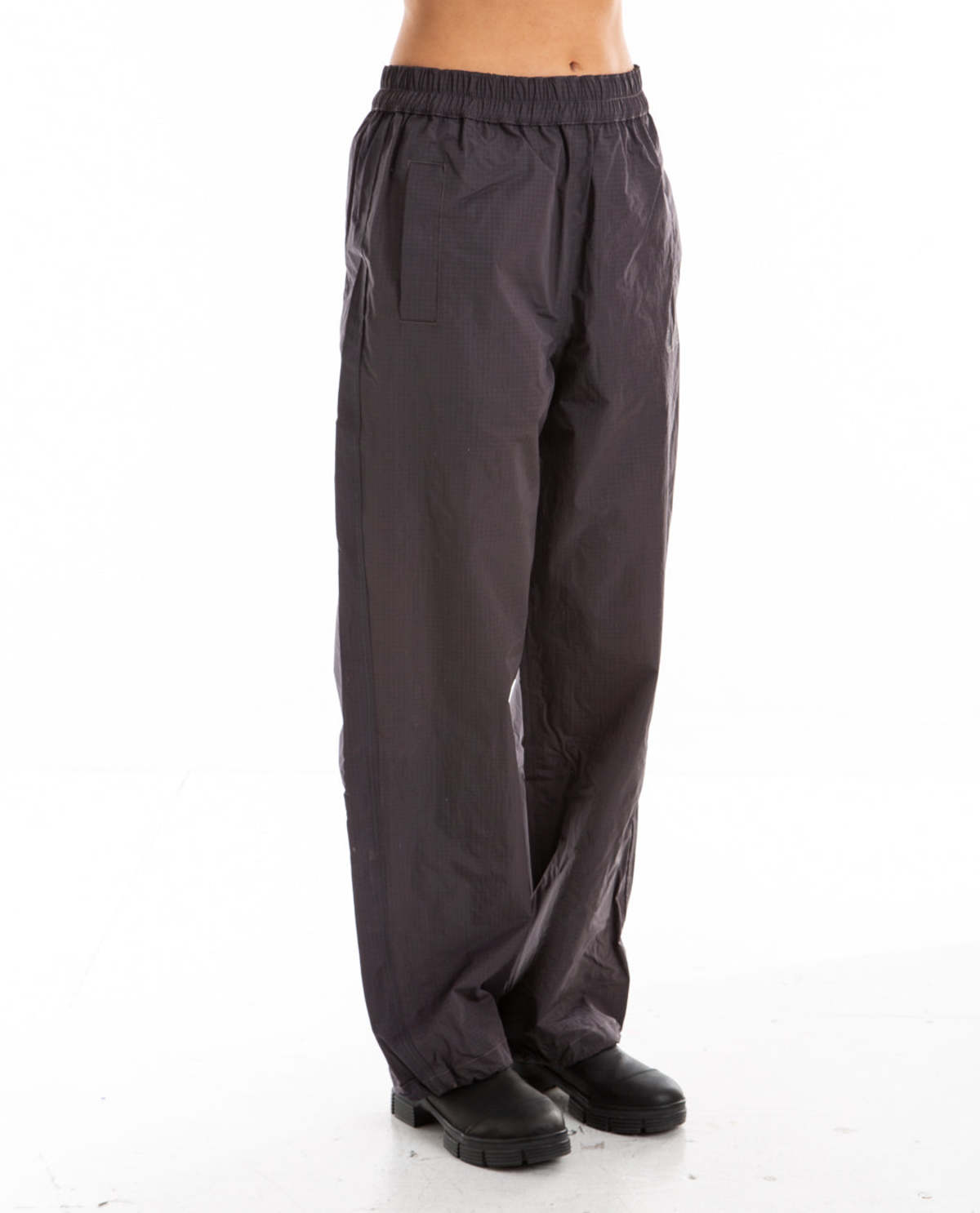 Ganni Baggy Nylon Pants Black Garmentory