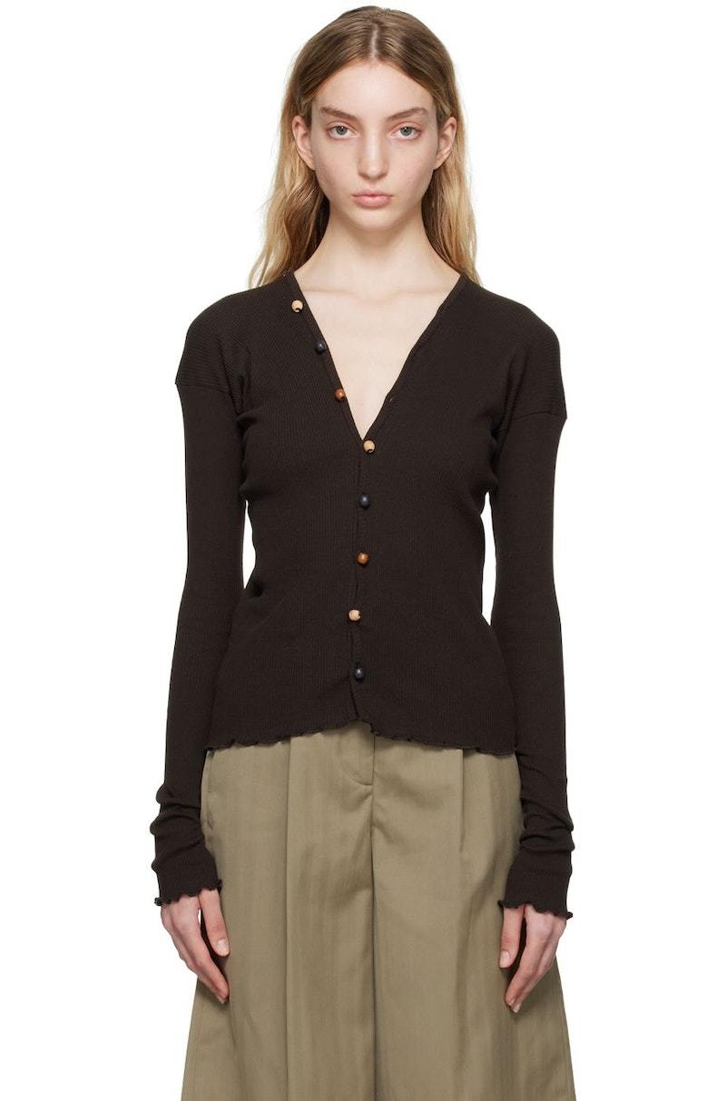 s*i様 baserange tav cardigan black s Baserange Black Tav Cardigan Baserange