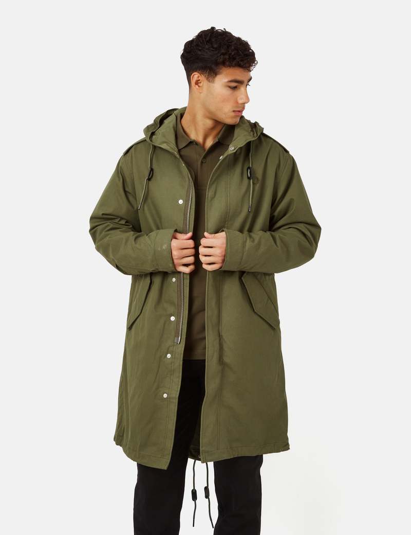Fred Perry Shell Fishtail Parka Parka Fred Perry Green Coat