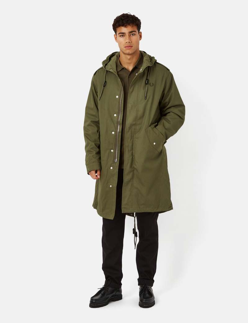 Fred Perry Detachable Liner Parka Jacket - Parka Green | Garmentory