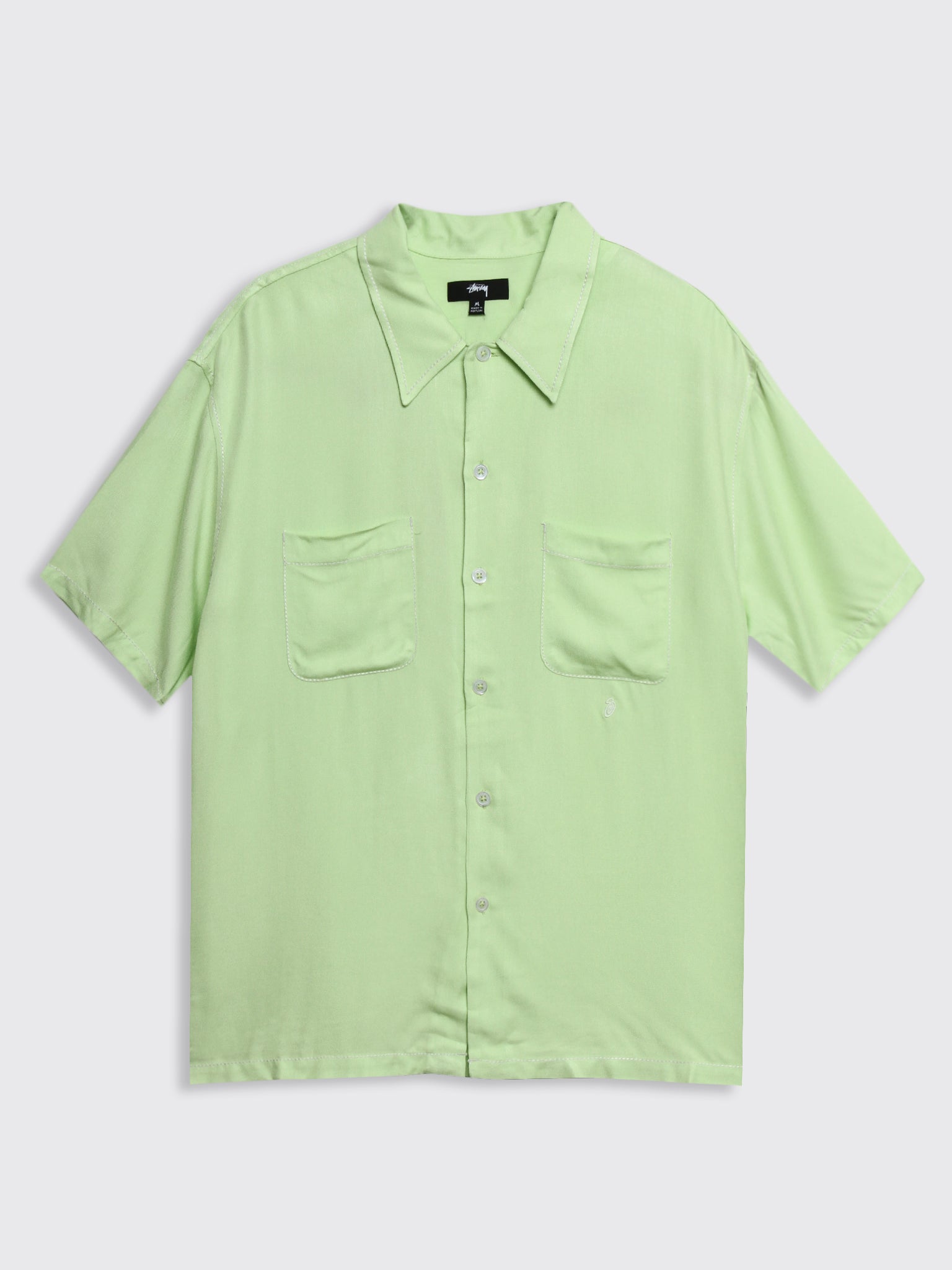 トップス 23SS Stussy CONTRAST PICK STITCHED SHIRT Contrast-Pick-Stitched-Shirt-
