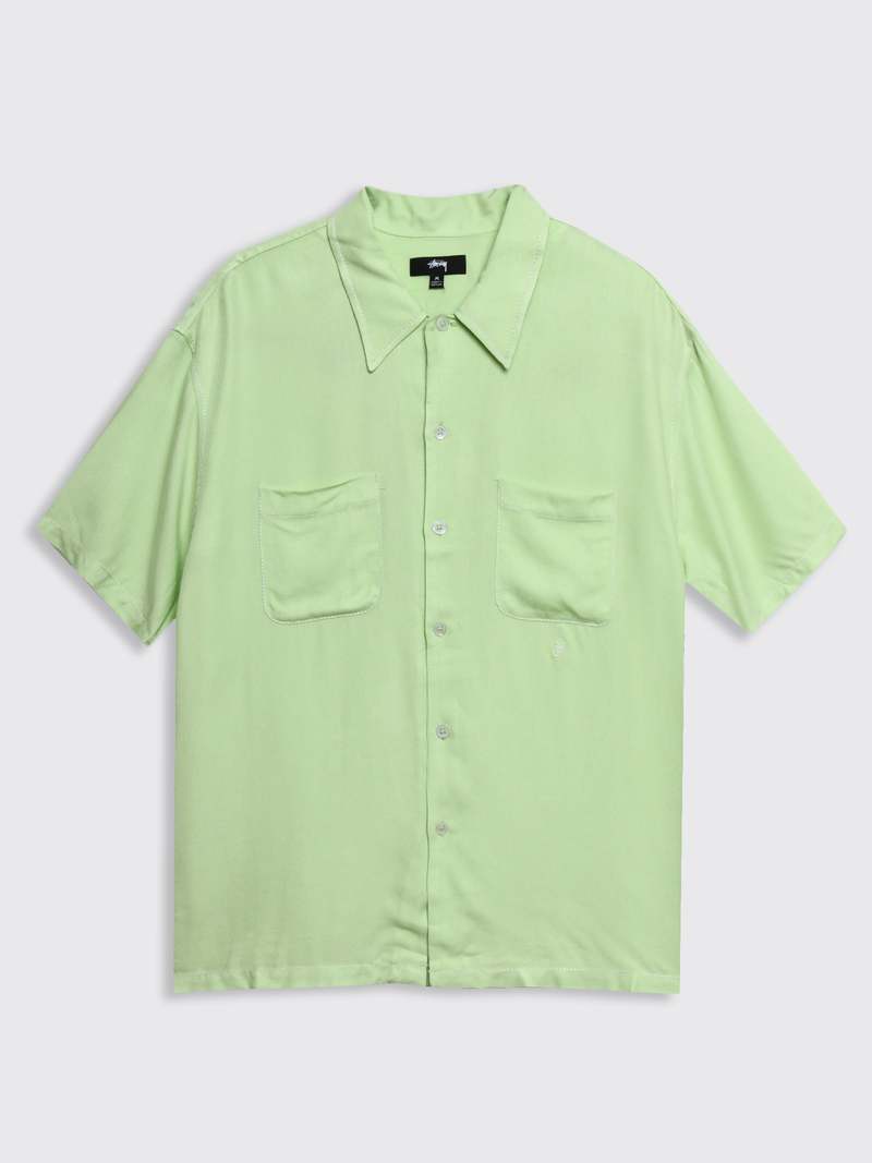 Stussy Contrast Pick Stitched Shirt - Washed Navy | Garmentory