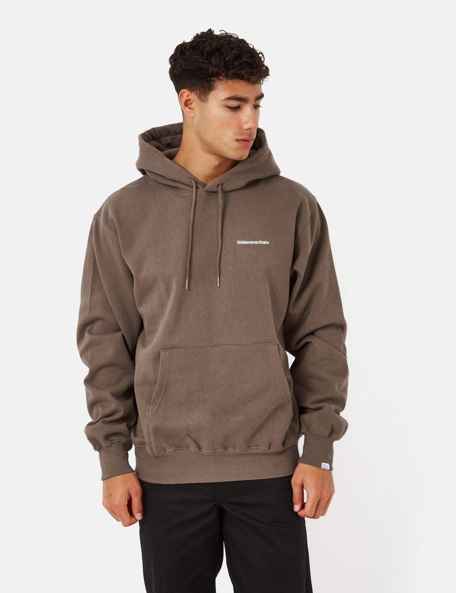 thisisneverthat フード付きパーカー S size モカ thisisneverthat（ディスイズネバーザット） パーカー T-Logo W Hoodie
