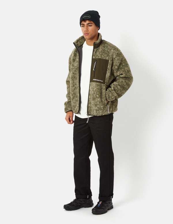 Thisisneverthat SP Sherpa Fleece Jacket - Olive Green | Garmentory