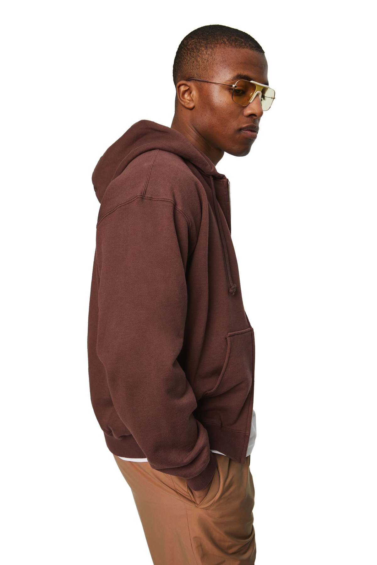 AURALEE｜HOOD/ZIP-UP (SMOOTH SOFT SWEAT P/O PARKA OLIVE AURALEE｜HOOD/ZIP-UP (SMOOTH SOFT SWEAT P/O PARKA OLIVE