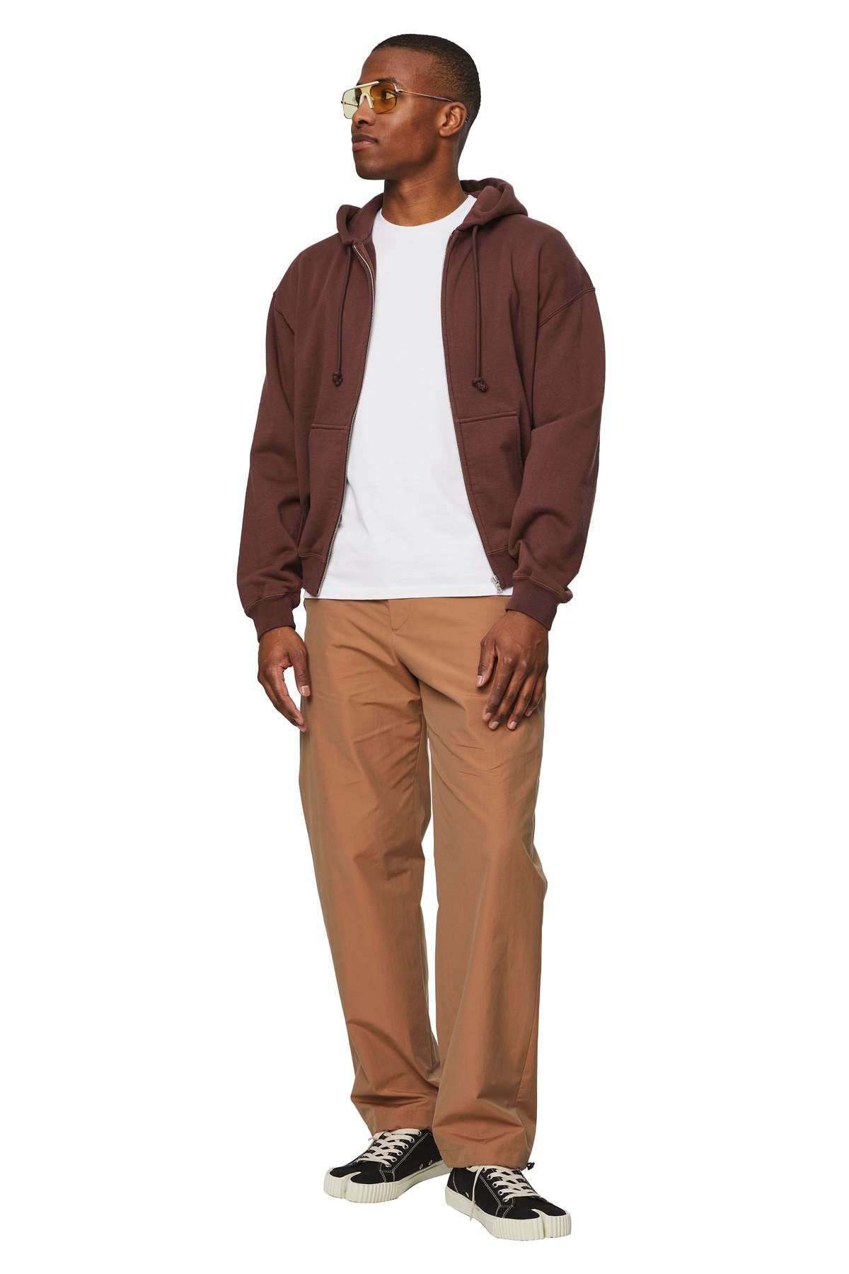 Auralee Smooth Soft Sweat Zip Parka - Brown | Garmentory