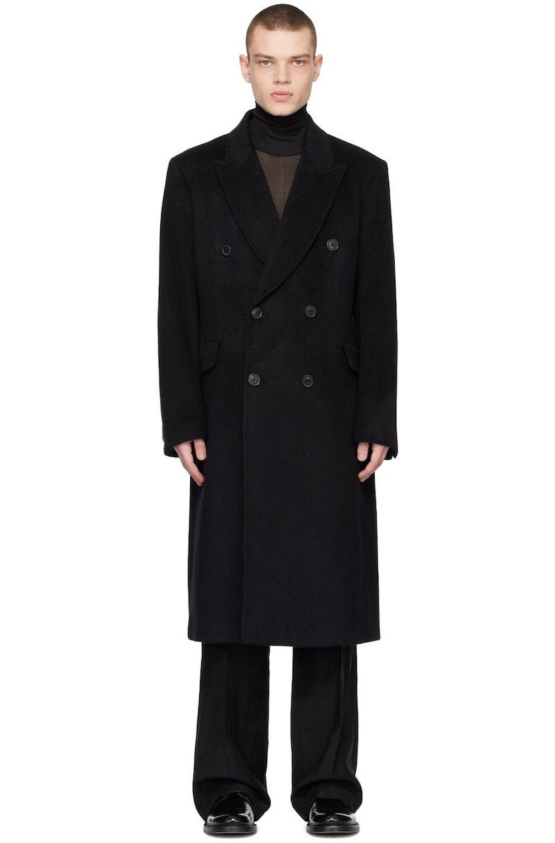 Our Legacy Whale coat Black hairy wool