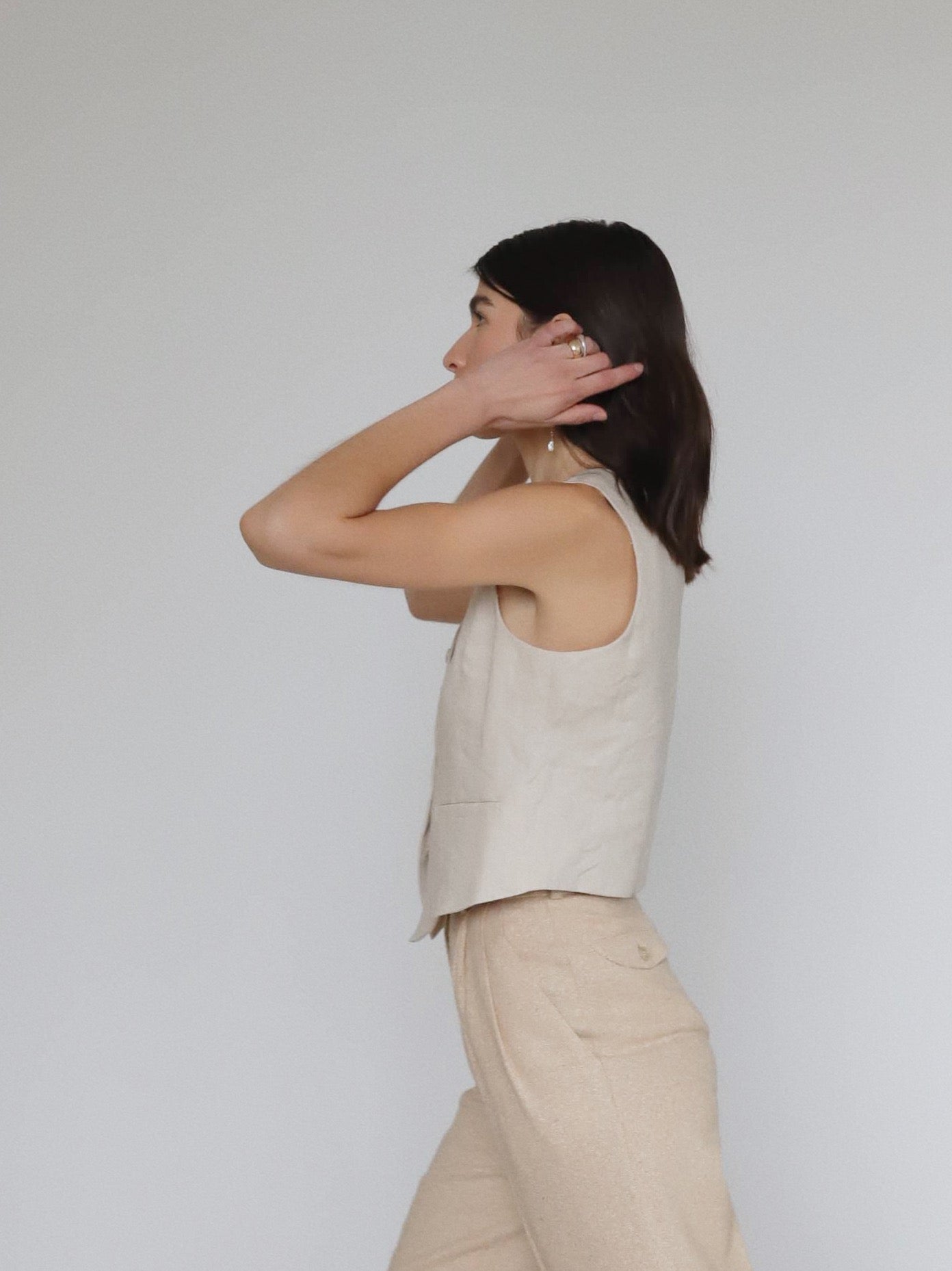 Mod Ref Linen Pell Vest - Natural | Garmentory