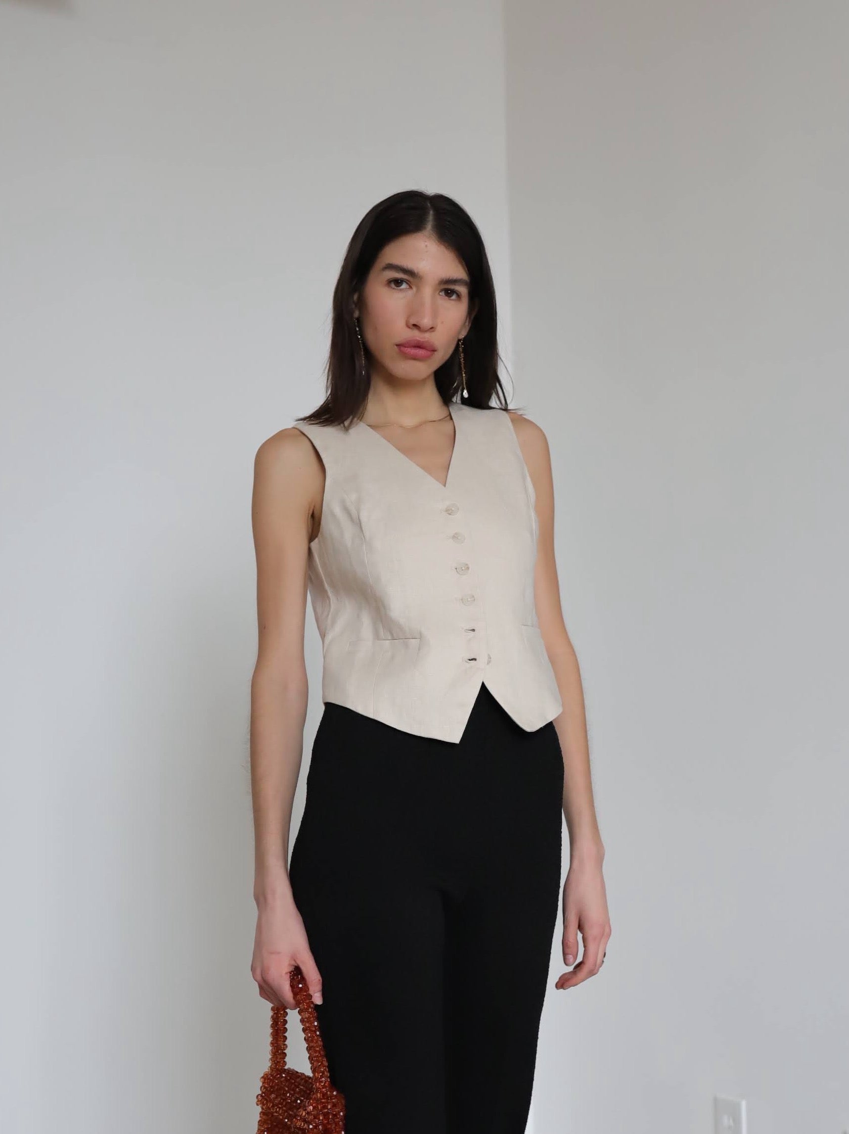 Mod Ref Linen Pell Vest - Natural | Garmentory