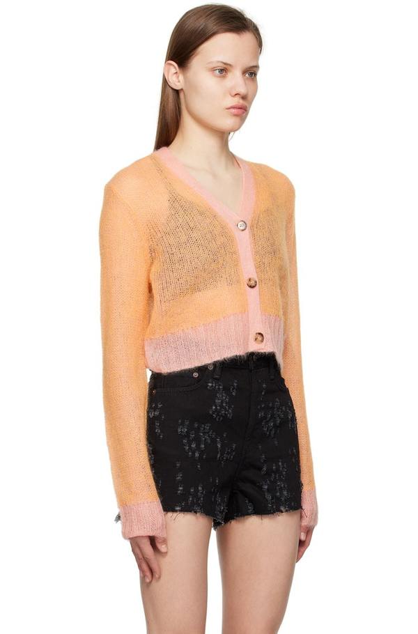 Acne Studios Cropped Cardigan - Apricot Orange | Garmentory