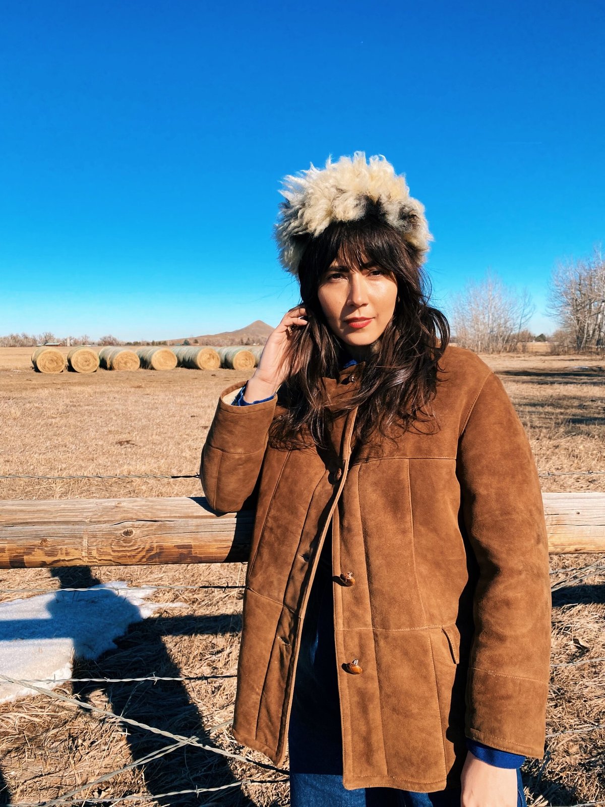 IDA+MOON round SPOTTED SHEEPSKIN ORB HAT 1 | Garmentory