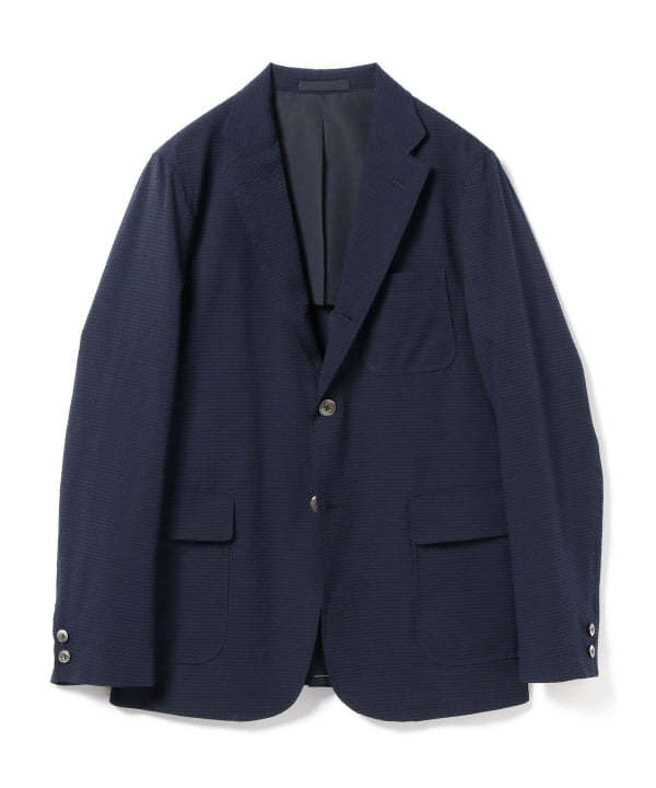 ジャケット・アウター BEAMS F / EASY SONDRIO SEERSUCKER JACKET ASK availability First) BEAMS F NEW EASY SONDRIO Seersucker