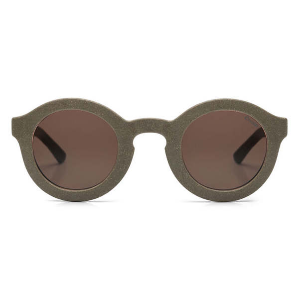 Kids Cream Eyewear Cream 01 x The New Society Sunglasses - Olive