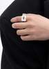 DEPARTMENT Silver White Square Ring - Silver/White - Thumbnail 1