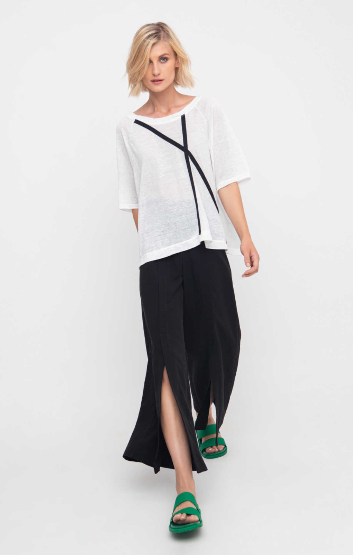 OZAI N KU Colour Line Print Top