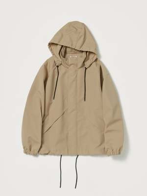 Auralee Wool Max Canvas Hooded Blouson - Light Beige | Garmentory