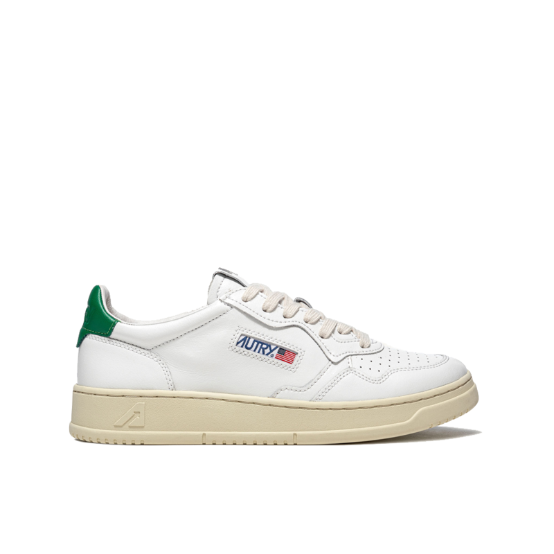 AUTRY｜SNEAKERS (AULM LL20) Autry Medalist Low Leather 'White Green' AULM-LL20