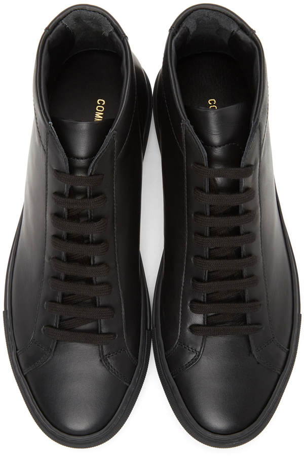 Common Projects Original Achilles Mid Sneakers Black Garmentory