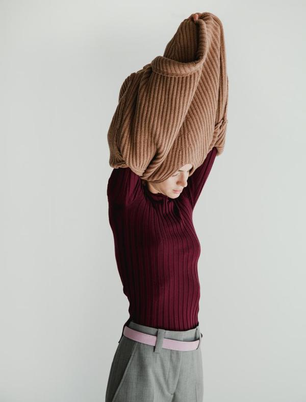 Acne Studios Womens Deborah Wool Camel Acne Studios Womens Deborah Wool Camel