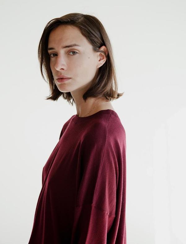 Acne Studios Womens Karel Merino Burgundy Acne Studios Womens Karel Merino Burgundy