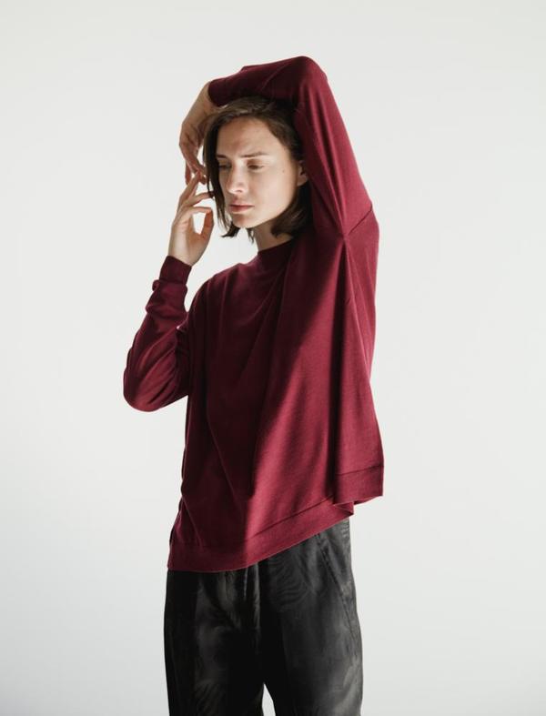 Acne Studios Womens Karel Merino Burgundy Acne Studios Womens Karel Merino Burgundy
