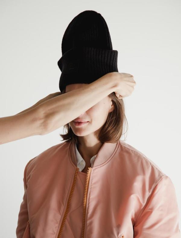 Acne Studios Mens Pansy Knit Hat Black Acne Studios Mens Pansy Knit Hat Black