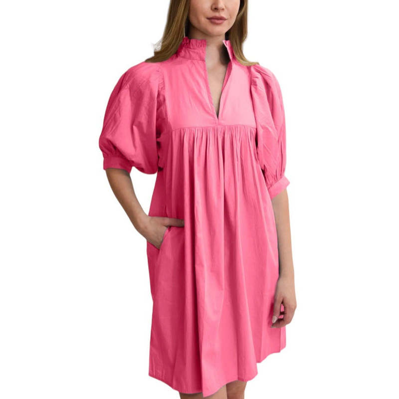 fluted sleeve mini dress in ivory Women's Sea La Vie Ivory Embroidered Lace Cover Up Mini Dress | Size: L main image 1