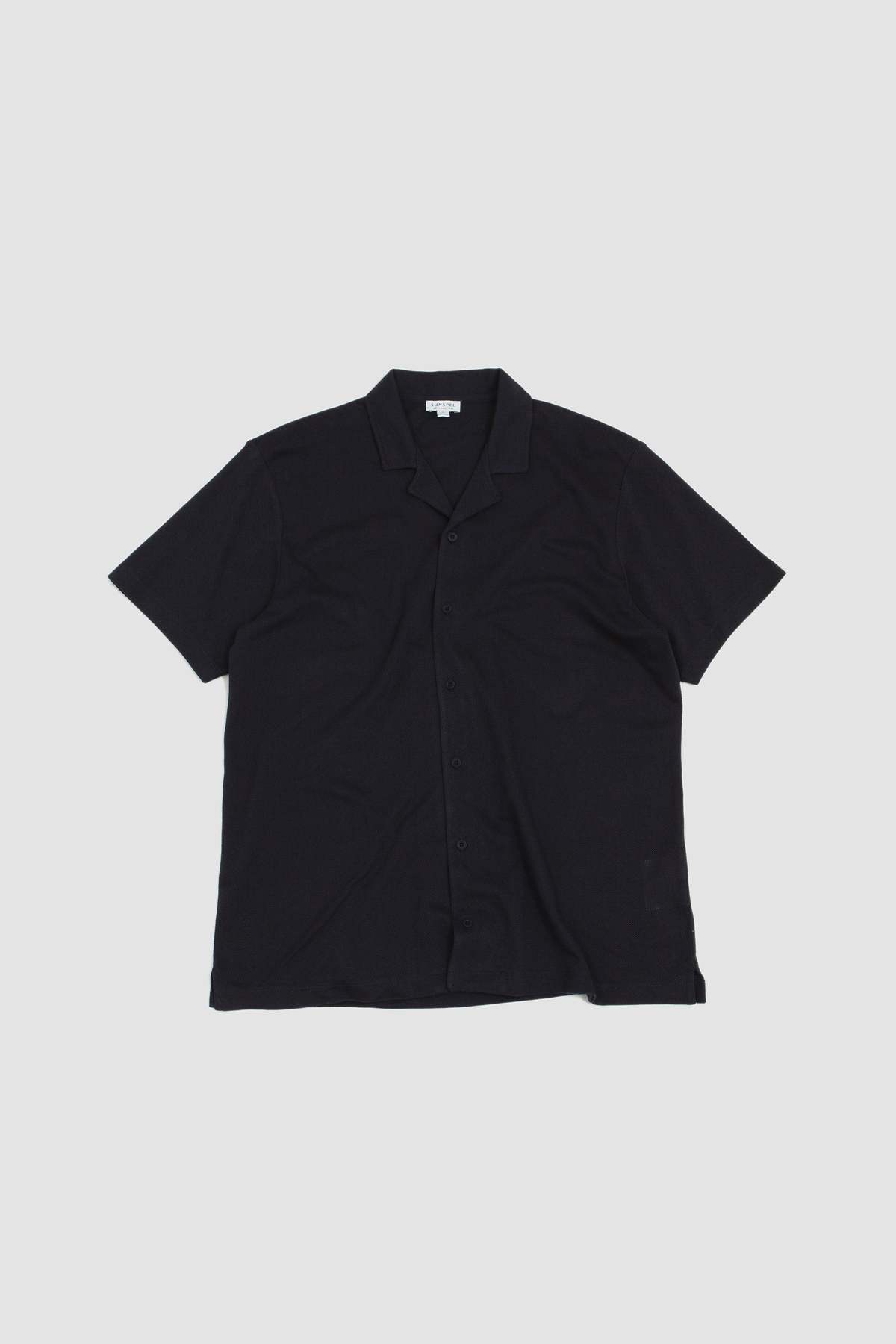 Ss Riviera Sunspel SS Riviera Camp Collar Shirt - Navy | Garmentory