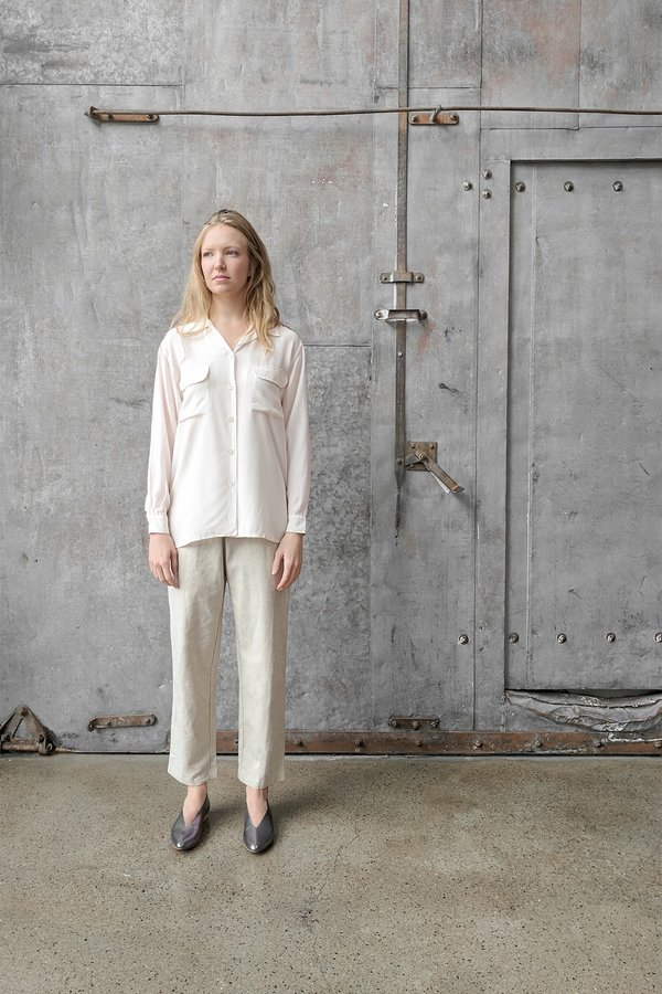 Moth Oddities Vintage 1980's Light Blush Silk Blouse Moth Oddities Vintage 1980's Light Blush Silk Blouse