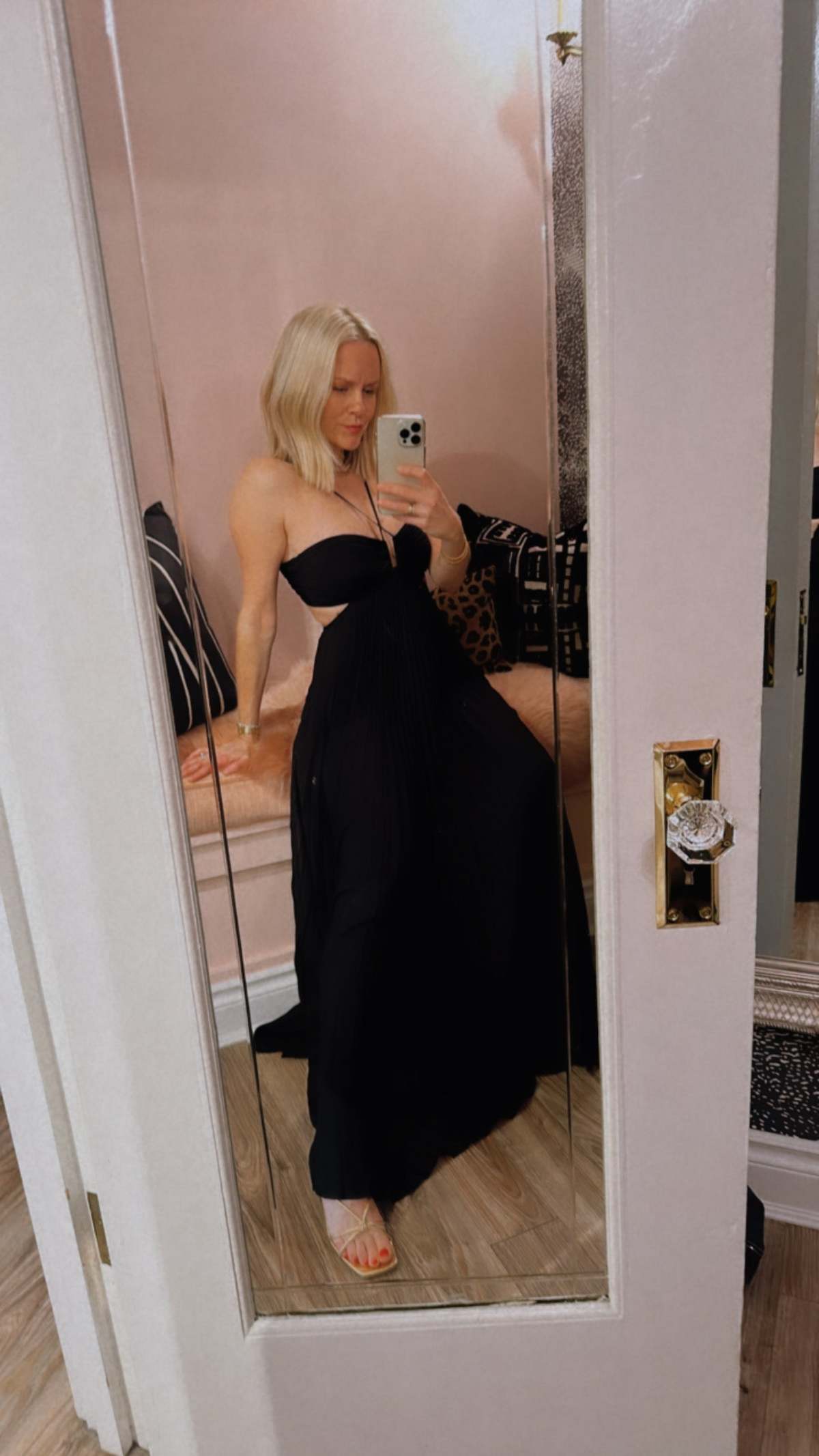 open lace back dress A.L.C. Women's Moira Cutout Halter Dress - Black main image 0