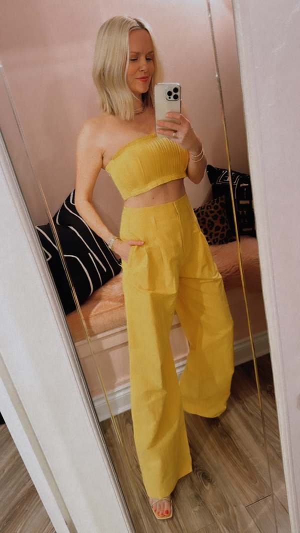 Ulla Johnson Pascale Full Leg Pleat Pant - Yellow | Garmentory
