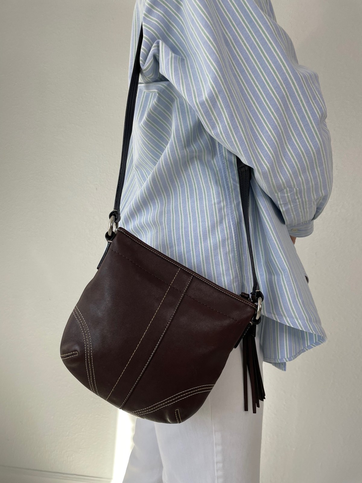 Vintage Coach crossbody - Brown - Image 2 of 9