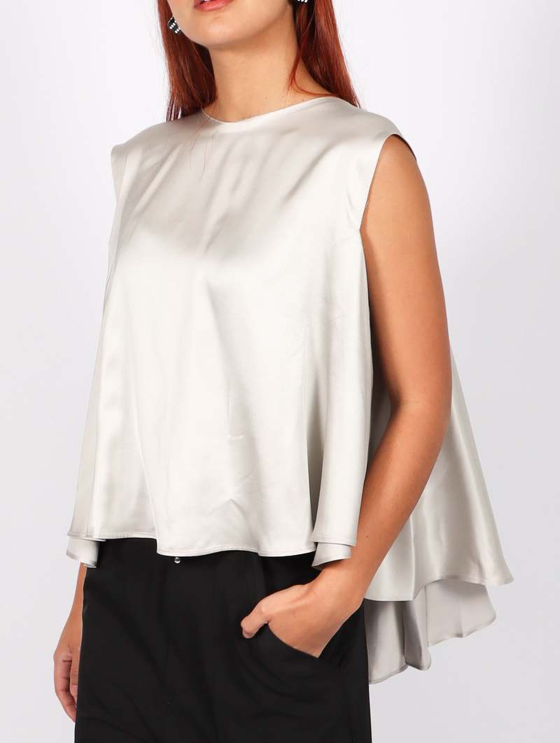 MM6 Maison Margiela Sleeveless Top - Light Grey | Garmentory