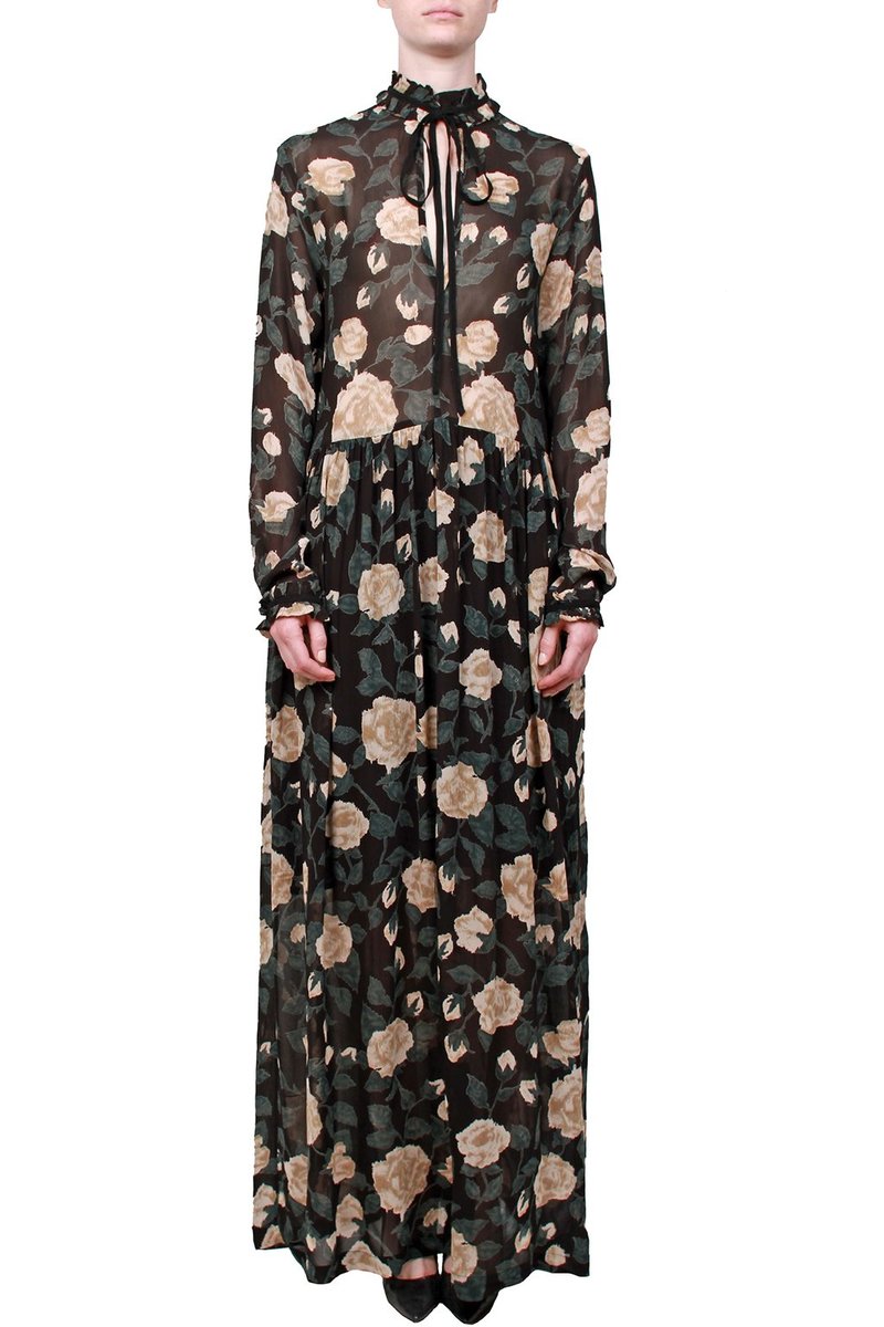 ganni monette georgette maxi dress Ganni Carlton Georgette Maxi Dress