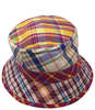 Grevi Multi Color Cotton Small Brim Plaid Bucket Hat - Multicolor - Thumbnail 2