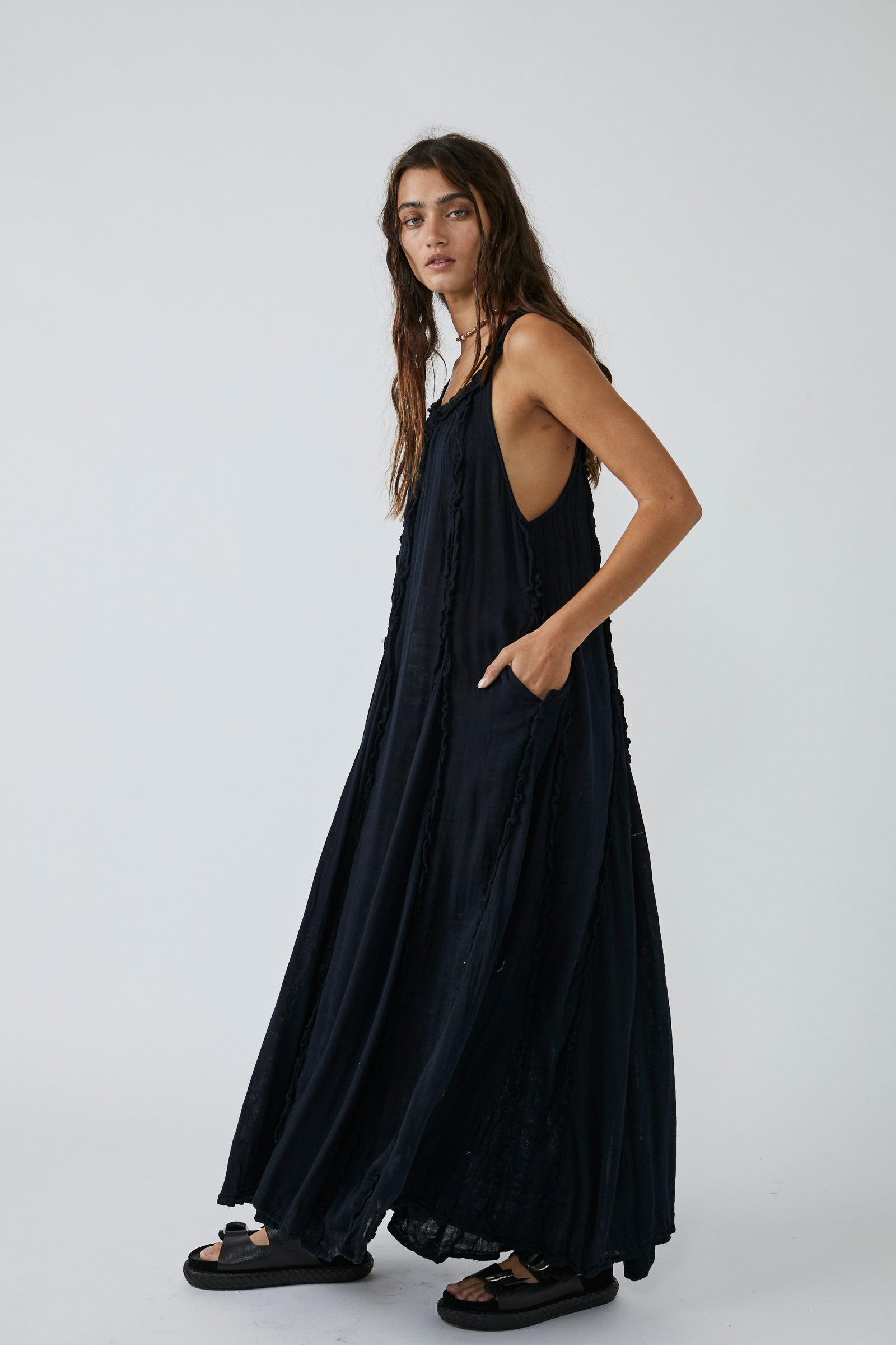 Free People Mckinley Maxi dress - black