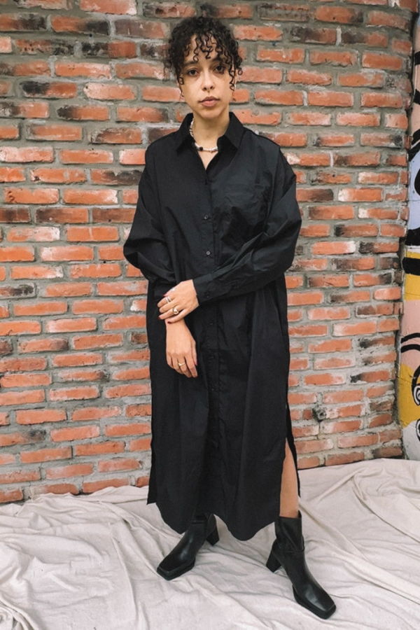 Oval Square Cover Shirt Dress