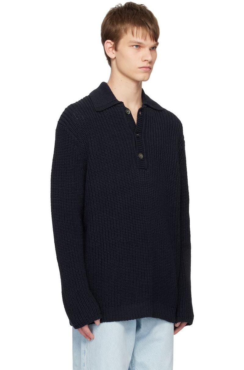 トップス Our Legacy - Big Piquet Polo Our Legacy Navy Big Piquet Polo Our Legacy