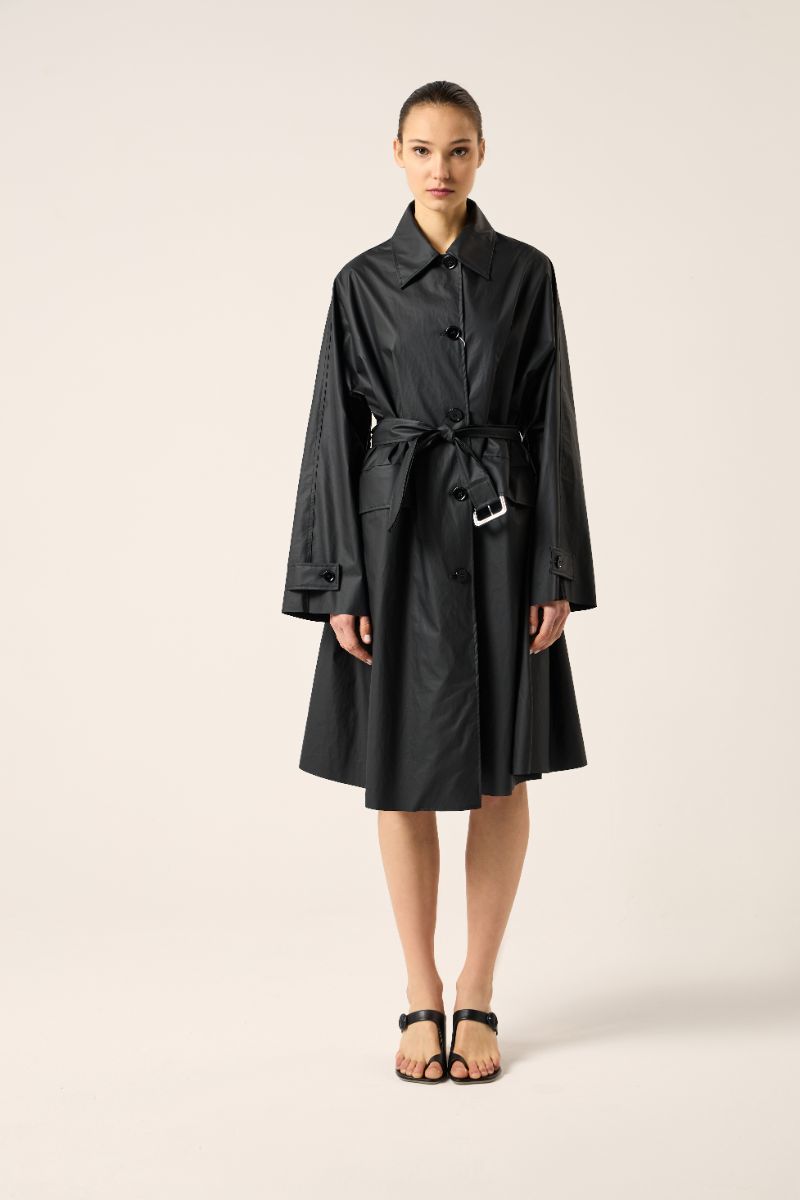 コート Maison Margiela SINGLE-BREASTED TRENCH COAT MM6 Maison Margiela Single-breasted belted trench coat