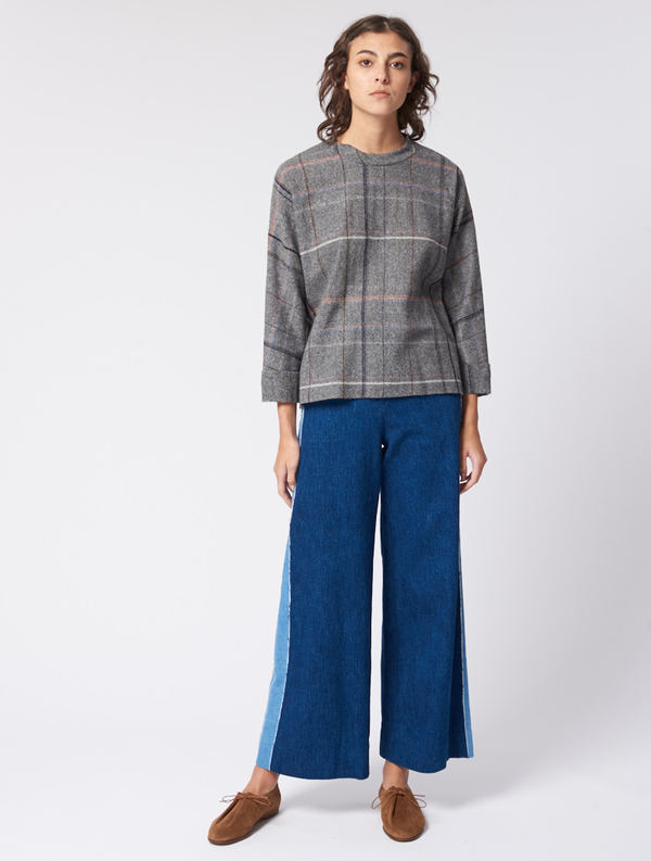 Stephan Schneider Plaid Pendulum Top Stephan Schneider Plaid Pendulum Top