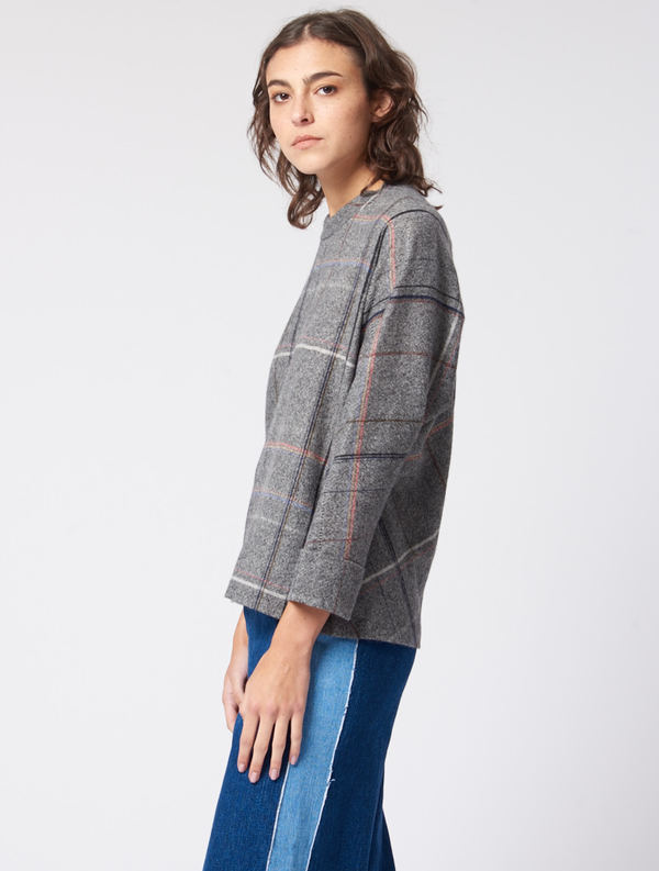 Stephan Schneider Plaid Pendulum Top Stephan Schneider Plaid Pendulum Top