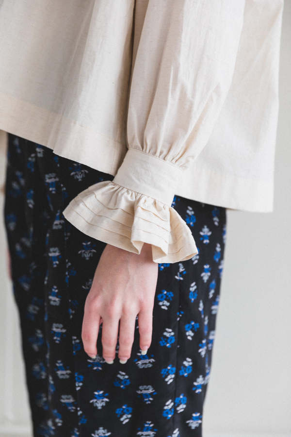 専用）CAWLEY STUDIO_SOPHIE SHIRT_COTTON CAWLEY - Sophie Shirt Natural/Blue Stripe - Rendez-vous Store