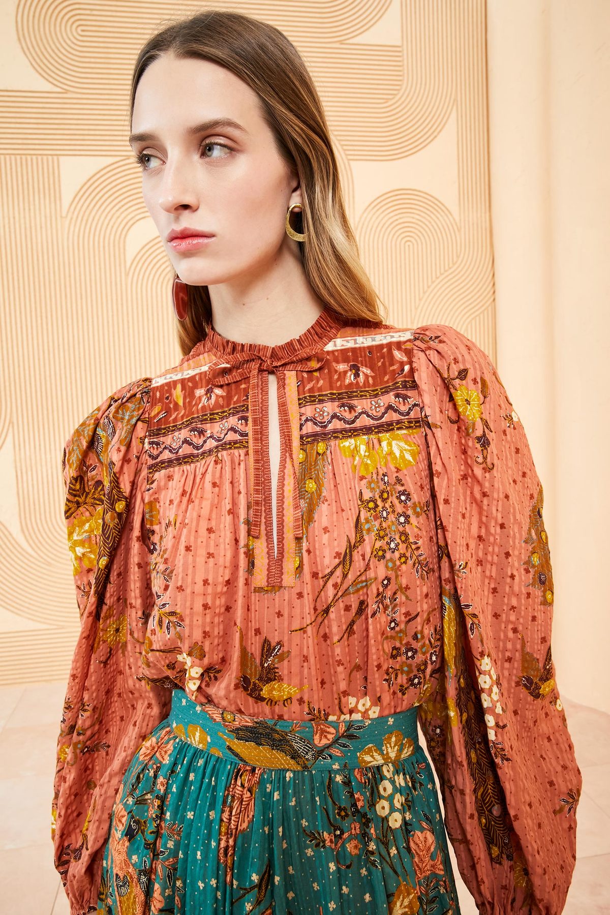 Ulla Johnson Rana Blouse Cardinal Garmentory