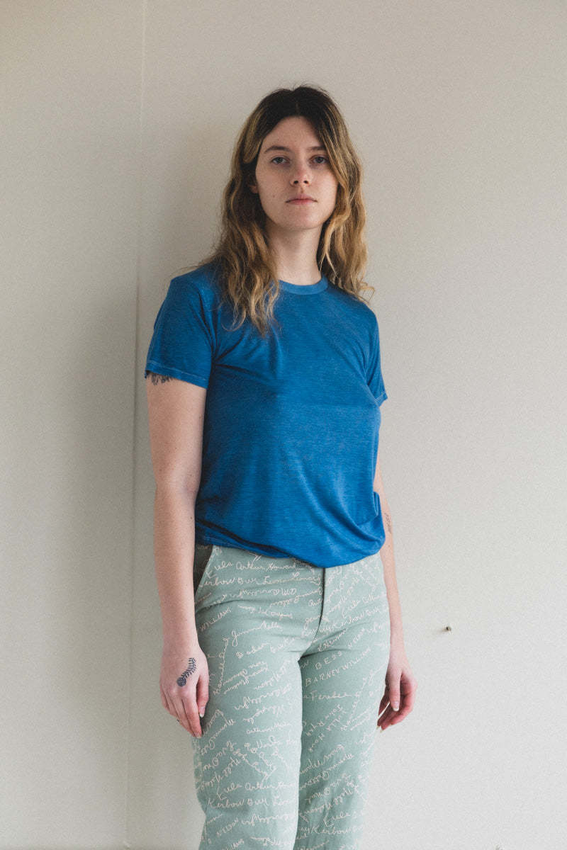 トップス Baserange Heart Short Sleeve Isatis Blue Baserange TEE SHIRT - ISATIS BLUE | Garmentory