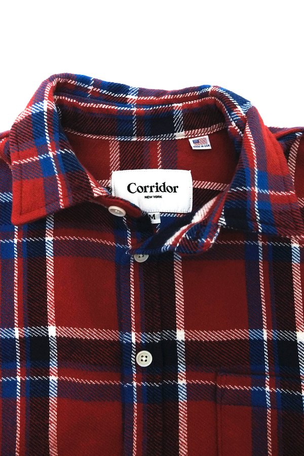 Corridor Blanket Plaid Shirt - Red Corridor Blanket Plaid Shirt - Red