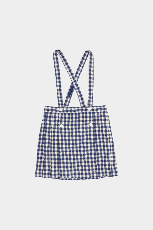 kids Caramel HEDERA SKIRT - NAVY CHECK